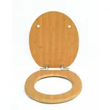 SINOBATH WC-Sitz Toilettensitz mit Absenkautomatik und MDF-Holzkern (1-St), Toilettendeckel maximale Belastung der Klobrille 200 kg braun