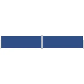 vidaXL Seitenmarkise Ausziehbar 160 x 1000 cm Blau Polyester