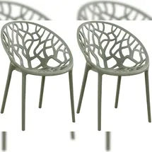 CLP Hope Gartenstuhl Sessel 59 x 59 x 80 cm oliv 2 St.