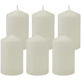 HS Candle Stumpenkerzen Ø6cm 6er Pack Elfenbein