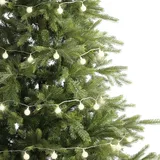 MARELIDA LED Lichterkette BERRY TWINKLE - 60 weiße XL Kugeln 8 Funktionen - Timer - L:9m - für Außen