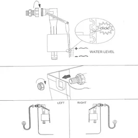 Belvit Aufputz Spülkasten Ap Spülkasten Aufputzspülkasten für Stand-WC Toilette Weiß