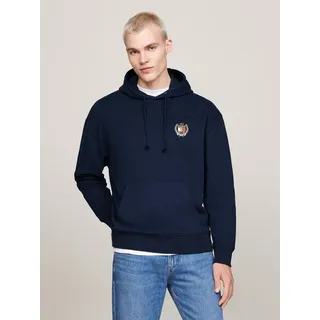 Tommy Jeans Sweatshirt »TJM REG TJ FLAG CREST HOOD EXT«, besticktes Markenlogo auf Brusthöhe TOMMY JEANS Dark Night Navy