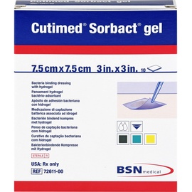 Orifarm GmbH Cutimed Sorbact Gel Kompressen 7,5x7,5 cm