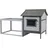 Wiltec Freilaufgehege Hasenstall 146 x 75 x 83 cm hellgrau