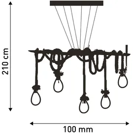 NÄVE Pendelleuchte Rope 5flg.