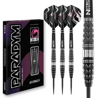 RED DRAGON Darts - Paradym 24g - 90% Wolfram Professional Stahlspitze Dart-Set mit Dart Flüge und Dartschäfte