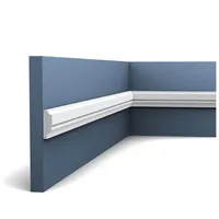 Orac DECOR PX116 Axxent Wandleiste Zierleiste Profil Wand Rahmen Dekor Element 2 m 200 cm x 3,1 cm x 1 cm Weiß
