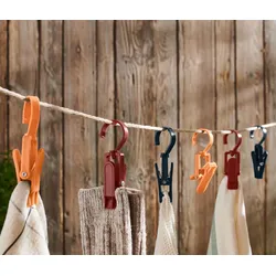 Tchibo - 6 Outdoor-Clips - dunkelblau