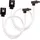 Corsair Premium Sleeved SATA 3 Kabel gewinkelt/gerade (6Gbps, 30 cm 90°) Weiß
