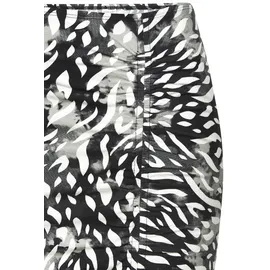 LASCANA Jerseyrock Damen Bedruckt Creme/Graublau 38