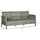 Outsunny Rattan Sofa 3-Sitzer grau