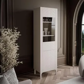 lookway Glasvitrine Lumi 60 x 41 x 197 cm Beige
