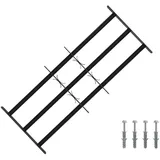 vidaXL Sicherheitsgitter für Fenster mit 3 Querstangen 3 pcs 63-114 cm