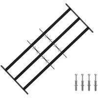 vidaXL Sicherheitsgitter für Fenster mit 3 Querstangen 3 pcs 63-114 cm