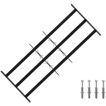 vidaXL Sicherheitsgitter für Fenster mit 3 Querstangen 3 pcs 63-114 cm