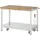 Rau Werkbank Stahl 1250x700x880mm blau fahrbar mit 4 Schubladen und 1 Tür