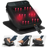 LifePro Fußmassagegerät für Neuropathie - Entspannende Waden- & Fußtherapie - Fußmassagegerät mit Wärmeoption für maximale beruhigende Wirkung - Fußmassagegerät zur Blutrevitalisierung (Schwarz)