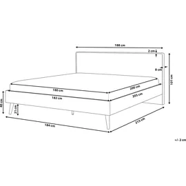 Beliani Serris 180 x 200 cm Hellbraun