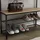 Vicco Garderobe Fyrk, 100 x 190 cm, Eiche Schwarz, Ablage, Bank & Kleiderhaken,