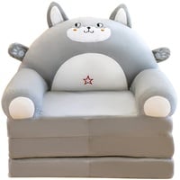 Plüsch faltbares Kindersofa Rückenlehne Sessel 2 in 1 faltbares Kindersofa niedliches Cartoon faules Sofa Kinder aufklappbares Schlafsofa für Wohnzimmer Schlafzimmer ohne Liner Traum (AD, One Size)