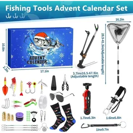 luxuskollektion Adventskalender 2024 Männer Teenager Jungen Angeln Werkzeug