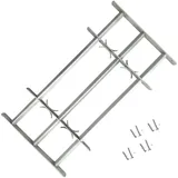 vidaXL Fenstergitter Verstellbar mit 3 Querstäben 700-1050 mm