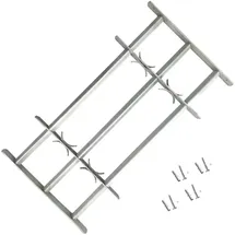 vidaXL Fenstergitter Verstellbar mit 3 Querstäben 700-1050 mm