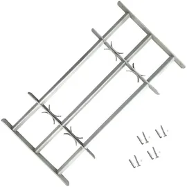 vidaXL Fenstergitter Verstellbar mit 3 Querstäben 700-1050 mm