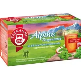 Teekanne Alpine Bergkräuter Tee Teebeutel 18 x 2 g