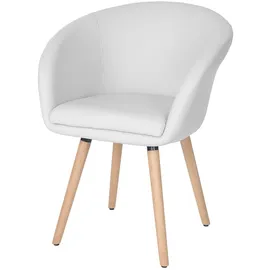 Mendler Esszimmerstuhl Malmö T633 Kunstleder weiß