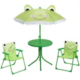 Koopmann International Kinder-Gartenmöbel-Set 4-teilig LEOPOLD, Grün Hellgrün Polyester Stahl