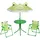 Koopmann International Kinder-Gartenmöbel-Set 4-teilig LEOPOLD, Grün Hellgrün Polyester Stahl