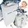 paplinskimoebel - Waschbecken mit Unterschrank 40cm Breit Malibu, Badezimmerschrank klein, Waschtisch mit Unterschrank, für Gäste WC, Waschbeckenunterschrank Weiss