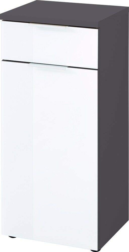 Germania Unterschrank 2751-569 GW-Pescara in Graphit/Weiß, mit Glasfront, 39 x 86 x 34 cm (B/H/T)