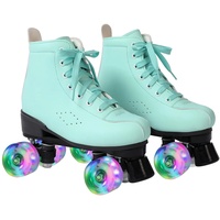 Damen Klassische Retro Rollschuhe,Rollschuhe mit Vier Rollen in Doppelreihe,Classic Roller Skates, Rollschuhe für Kinder,Glänzend Rollschuhe, ideal für Anfänger, ABEC-7 Kugellager