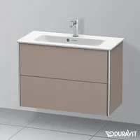 Duravit XSquare Waschtischunterschrank, 2 Schubkästen, Basalt matt
