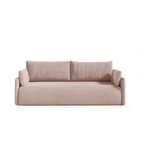 moebelfaktor Schlafsofa Mino 3-Sitzer POSO Cord Stoff, mit Ausklappfunktion rosa