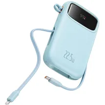 Baseus Qpow2 Dual-Kabel Digitalanzeige Schnellladung 22,5 W), 20000 mAh, Power Bank 20000mAh, blau