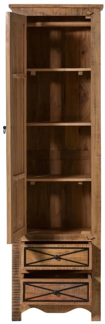 Garderobenschrank Akazie 60x40x200 natur versiegelt NATURE OF SPIRIT #309