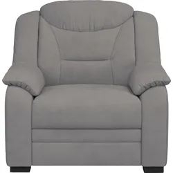 Sessel COTTA "Marcus", weiß (silber), B:97cm H:99cm T:99cm, 100% Polyester, Sessel, Sessel im klassischen Design mit hoher Rückenlehne