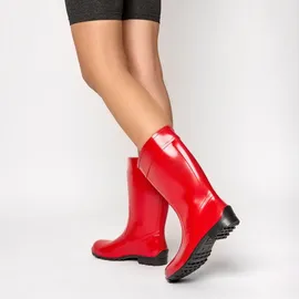 Ladeheid Damen Gummistiefel 100% Wasserdticht Regenstiefel Damen LA-967 (Rot/Schwarz, 37 Eu) - 37
