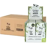 The Cheeky Panda Bambus-Reisetücher, 56 x plastikfreie Reisetaschentücher, 560 superweiche Taschentücher