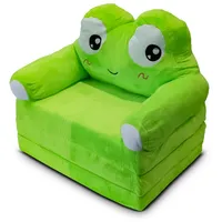 Kindersessel faltbar Divit PL48 Kindersofa Schlafsofa mit Plüsch gepolstert Frosch DPL1 NEW