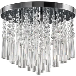 SPOT LIGHT Deckenleuchte "LUXORIA", silber (transparent, chromfarben), Ø 35cm H: 28cm, Lampen, Hochwertige Leuchte mit echtem Kristallen, Zeitlos und elegant