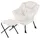 Costway Ohrensessel 80 x 97 x 80 cm Beige mit Hocker