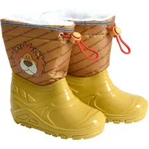 Estexo Kinder Stiefel Regenstiefel Thermostiefel Unisex Gelb Löwe 23