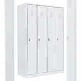 Lüllmann 4er Spind Garderobenschrank 180 x 117 x 50 cm Weiß