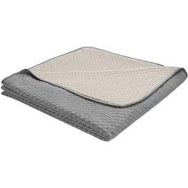 IBENA kühlende Decke Kuscheldecke 150 x 200 cm Grau/Beige
