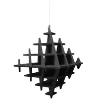 Platino24 Wandpaneel CUBO schwarz 3 St. 40 x 40